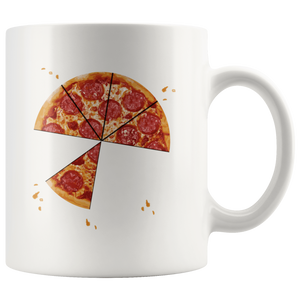 RobustCreative-Matching Pizza Slice s For Dad And Son Father of Three White 11oz Mug Gift Idea