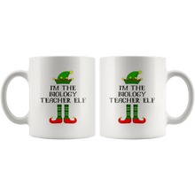 Load image into Gallery viewer, RobustCreative-Im The Biology Teacher Elf Christmas Teaching&#39;s - 11oz White Mug I Just Really Like to Teach Cute Tiny Humans Gift Idea
