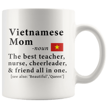 Load image into Gallery viewer, RobustCreative-Vietnamese Mom Definition Vietnam Flag Mothers Day - 11oz White Mug family reunion gifts Gift Idea
