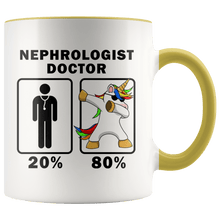 Load image into Gallery viewer, RobustCreative-Nephrologist Doctor Dabbing Unicorn 80 20 Principle Graduation Gift Mens - 11oz Accent Mug Medical Personnel Gift Idea
