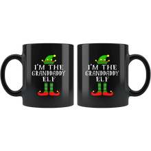 Load image into Gallery viewer, RobustCreative-Im The Granddaddy Elf Matching Family Christmas - 11oz Black Mug Christmas group green pjs costume Gift Idea
