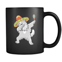 Load image into Gallery viewer, RobustCreative-Dabbing Great Pyrenees Dog in Sombrero - Cinco De Mayo Mexican Fiesta - Dab Dance Mexico Party - 11oz Black Funny Coffee Mug Women Men Friends Gift ~ Both Sides Printed

