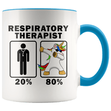 Load image into Gallery viewer, RobustCreative-Respiratory Therapist Dabbing Unicorn 80 20 Principle Graduation Gift Mens - 11oz Accent Mug Medical Personnel Gift Idea
