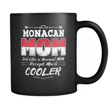 Load image into Gallery viewer, RobustCreative-Best Mom Ever is from Monaco - Monacan Flag 11oz Funny Black Coffee Mug - Mothers Day Independence Day - Women Men Friends Gift - Both Sides Printed (Distressed)
