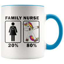 Load image into Gallery viewer, RobustCreative-Family Nurse Dabbing Unicorn 80 20 Principle Superhero Girl Womens - 11oz Accent Mug Medical Personnel Gift Idea
