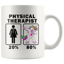 Load image into Gallery viewer, RobustCreative-Physical Therapist Dabbing Unicorn 20 80 Principle Superhero Girl Womens - 11oz White Mug Medical Personnel Gift Idea
