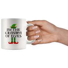 Load image into Gallery viewer, RobustCreative-Im The Grandpa of Elves Family Matching Elf Outfits PJ - 11oz White Mug Christmas group green pjs costume Gift Idea
