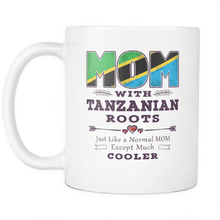 Load image into Gallery viewer, RobustCreative-Best Mom Ever with Tanzanian Roots - Tanzania Flag 11oz Funny White Coffee Mug - Mothers Day Independence Day - Women Men Friends Gift - Both Sides Printed (Distressed)
