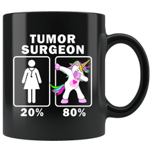 Load image into Gallery viewer, RobustCreative-Tumor Surgeon Dabbing Unicorn 20 80 Principle Superhero Girl Womens - 11oz Black Mug Medical Personnel Gift Idea
