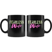 Load image into Gallery viewer, RobustCreative-Fearless Wife Camo Hard Charger Veterans Day - Military Family 11oz Black Mug Retired or Deployed support troops Gift Idea - Both Sides Printed
