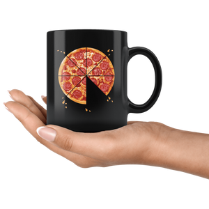 RobustCreative-Matching Pizza Slice s For Daddy And Son Fathers Day Black 11oz Mug Gift Idea
