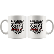 Load image into Gallery viewer, RobustCreative-Grandpappy of the Wild One Lumberjack Woodworker - 11oz White Mug red black plaid Woodworking saw dust Gift Idea
