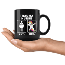 Load image into Gallery viewer, RobustCreative-Trauma Nurse Dabbing Unicorn 80 20 Principle Superhero Girl Womens - 11oz Black Mug Medical Personnel Gift Idea
