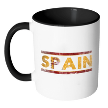 Load image into Gallery viewer, RobustCreative-Retro Vintage Flag Spanish Spain 11oz Black &amp; White Coffee Mug ~ Both Sides Printed
