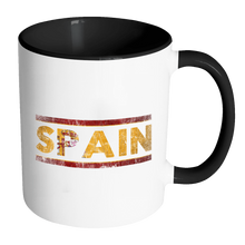 Load image into Gallery viewer, RobustCreative-Retro Vintage Flag Spanish Spain 11oz Black &amp; White Coffee Mug ~ Both Sides Printed
