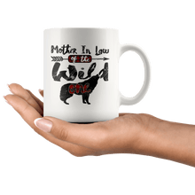 Load image into Gallery viewer, RobustCreative-Strong Mother In Law of the Wild One Wolf 1st Birthday - 11oz White Mug plaid pajamas Gift Idea
