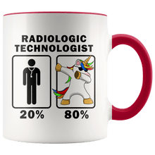 Load image into Gallery viewer, RobustCreative-Radiologic Technologist Dabbing Unicorn 80 20 Principle Graduation Gift Mens - 11oz Accent Mug Medical Personnel Gift Idea
