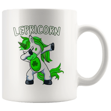 Load image into Gallery viewer, RobustCreative-Lepricorn  Dabbing Unicorn Leprechaun Shamrock Kids White 11oz Mug Gift Idea
