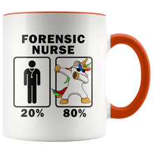 Load image into Gallery viewer, RobustCreative-Forensic Nurse Dabbing Unicorn 80 20 Principle Graduation Gift Mens - 11oz Accent Mug Medical Personnel Gift Idea
