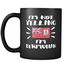 Load image into Gallery viewer, RobustCreative-I&#39;m Not Yelling I&#39;m Bermudian Flag - Bermuda Pride 11oz Funny Black Coffee Mug - Coworker Humor That&#39;s How We Talk - Women Men Friends Gift - Both Sides Printed (Distressed)
