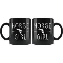 Load image into Gallery viewer, RobustCreative-Florida Horse Girl Gifts Floridian Shape Country for women - 11oz Black Mug Racing Lover Gift Idea
