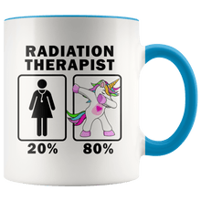 Load image into Gallery viewer, RobustCreative-Radiation Therapist Dabbing Unicorn 20 80 Principle Superhero Girl Womens - 11oz Accent Mug Medical Personnel Gift Idea
