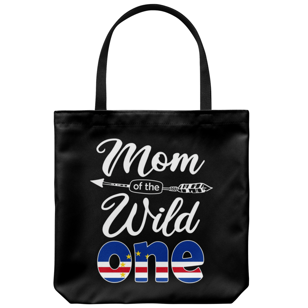 RobustCreative-Cape Verdean Mom of the Wild One Birthday Cabo Verde Flag Tote Bag Gift Idea