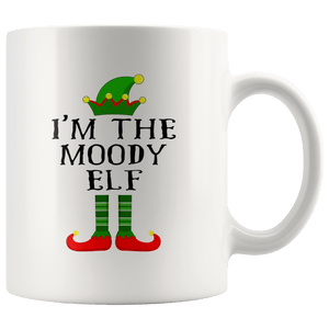 RobustCreative-Im The Moody Elf Matching Family Christmas - 11oz White Mug Christmas group green pjs costume Gift Idea