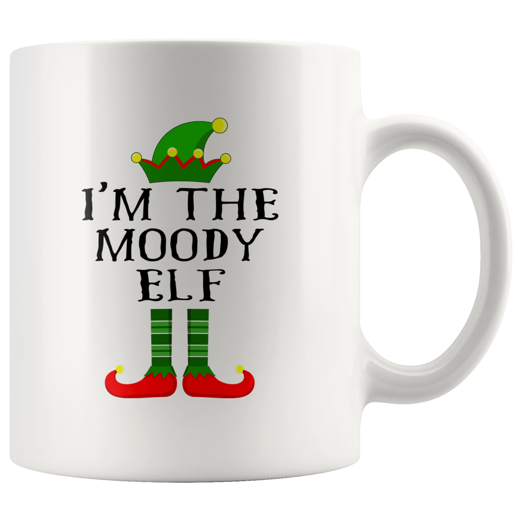 RobustCreative-Im The Moody Elf Matching Family Christmas - 11oz White Mug Christmas group green pjs costume Gift Idea