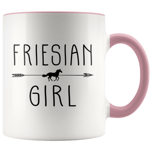 RobustCreative-Friesian Horse Girl Gifts Horses Lover Riding Racing - 11oz Accent Mug Riding Lover Gift Idea