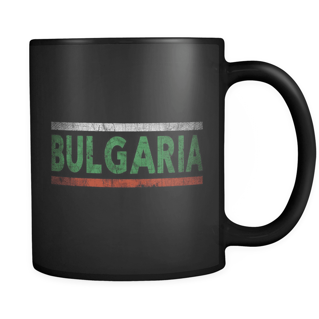 RobustCreative-Retro Vintage Flag Bulgarian Bulgaria 11oz Black Coffee Mug ~ Both Sides Printed
