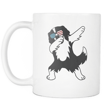 Load image into Gallery viewer, RobustCreative-Dabbing Border Collie Dog America Flag - Patriotic Merica Murica Pride - 4th of July USA Independence Day - 11oz White Funny Coffee Mug Women Men Friends Gift ~ Both Sides Printed
