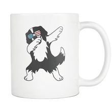 Load image into Gallery viewer, RobustCreative-Dabbing Border Collie Dog America Flag - Patriotic Merica Murica Pride - 4th of July USA Independence Day - 11oz White Funny Coffee Mug Women Men Friends Gift ~ Both Sides Printed
