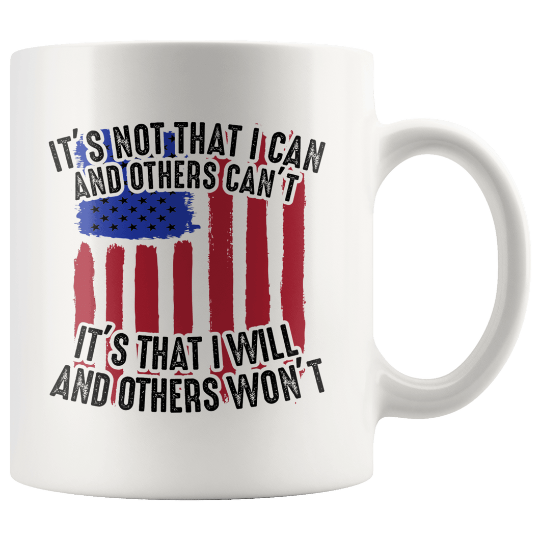 RobustCreative-Veterans Day Its Not That I Can And Other Cant - 11oz White Mug Active Component on Duty Gift Idea