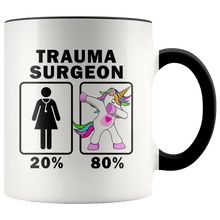 Load image into Gallery viewer, RobustCreative-Trauma Surgeon Dabbing Unicorn 20 80 Principle Superhero Girl Womens - 11oz Accent Mug Medical Personnel Gift Idea
