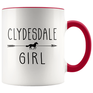 RobustCreative-Clydesdale Horse Girl Gifts Horses Lover Riding Racing - 11oz Accent Mug Riding Lover Gift Idea