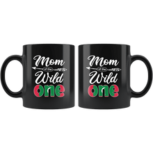 Load image into Gallery viewer, RobustCreative-Maldivian Mom of the Wild One Birthday Maldives Flag Black 11oz Mug Gift Idea
