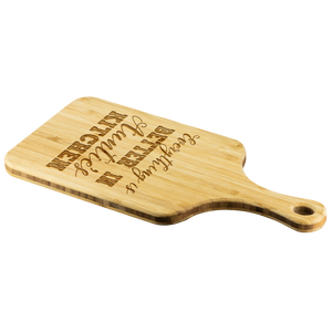 RobustCreative-Everything Is Better in Auntie's Kitchen Aunt Gift Décor Bamboo Cutting Board Paddle with Handle