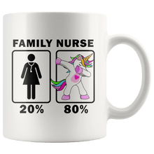 Load image into Gallery viewer, RobustCreative-Family Nurse Dabbing Unicorn 20 80 Principle Superhero Girl Womens - 11oz White Mug Medical Personnel Gift Idea
