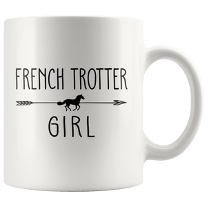 RobustCreative-French Trotter Horse Girl Gifts Horses Lover Riding Racing - 11oz White Mug Riding Lover Gift Idea