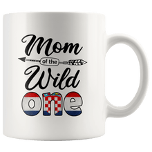Load image into Gallery viewer, RobustCreative-Croatian Mom of the Wild One Birthday Croatia Flag White 11oz Mug Gift Idea
