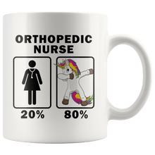 Load image into Gallery viewer, RobustCreative-Orthopedic Nurse Dabbing Unicorn 80 20 Principle Superhero Girl Womens - 11oz White Mug Medical Personnel Gift Idea
