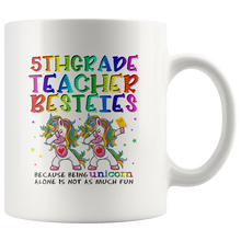 Load image into Gallery viewer, RobustCreative-5th Fifth Grade Teacher Besties Teacher&#39;s Day Best Friend White 11oz Mug Gift Idea
