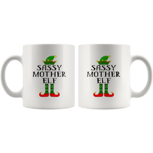 Load image into Gallery viewer, RobustCreative-Im The Sassy Mother Elf Family Matching Outfits PJ - 11oz White Mug Christmas group green pjs costume Gift Idea
