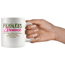 Load image into Gallery viewer, RobustCreative-Just Like Normal Fearless Grannie Camo Uniform - Military Family 11oz White Mug Active Component on Duty support troops Gift Idea - Both Sides Printed
