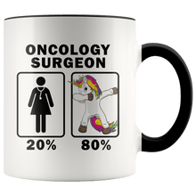 Load image into Gallery viewer, RobustCreative-Oncology Surgeon Dabbing Unicorn 80 20 Principle Superhero Girl Womens - 11oz Accent Mug Medical Personnel Gift Idea
