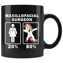Load image into Gallery viewer, RobustCreative-Maxillofacial Surgeon Dabbing Unicorn 80 20 Principle Superhero Girl Womens - 11oz Black Mug Medical Personnel Gift Idea
