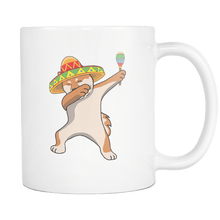 Load image into Gallery viewer, RobustCreative-Dabbing Shiba Inu Dog in Sombrero - Cinco De Mayo Mexican Fiesta - Dab Dance Mexico Party - 11oz White Funny Coffee Mug Women Men Friends Gift ~ Both Sides Printed
