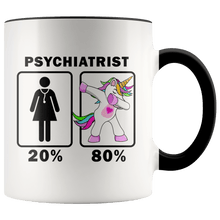 Load image into Gallery viewer, RobustCreative-Psychiatrist Dabbing Unicorn 20 80 Principle Superhero Girl Womens - 11oz Accent Mug Medical Personnel Gift Idea
