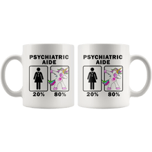 Load image into Gallery viewer, RobustCreative-Psychiatric Aide Dabbing Unicorn 20 80 Principle Superhero Girl Womens - 11oz White Mug Medical Personnel Gift Idea
